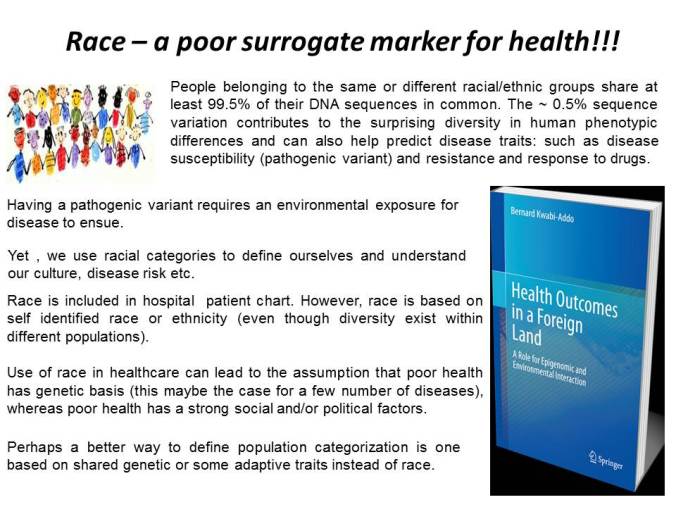 Race – a poor surrogate marker for health