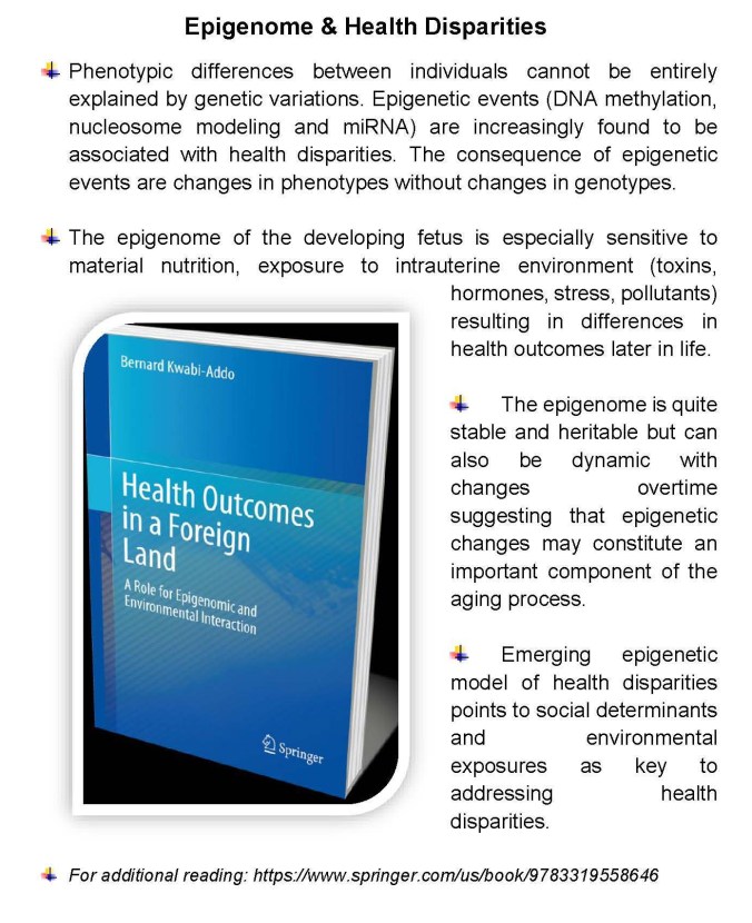 epigenome and Health Disparities