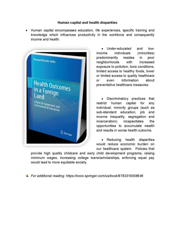 Human capital and health disparities new