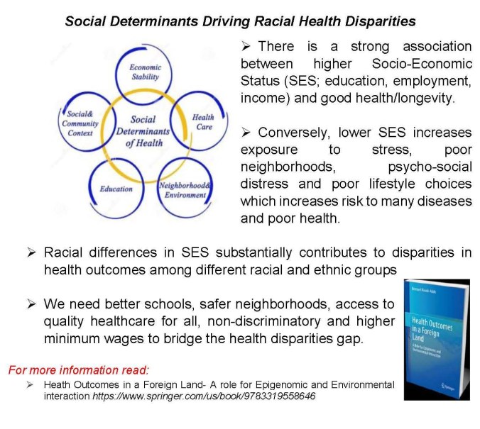 Social Determinants Driving Racial Health Disparities